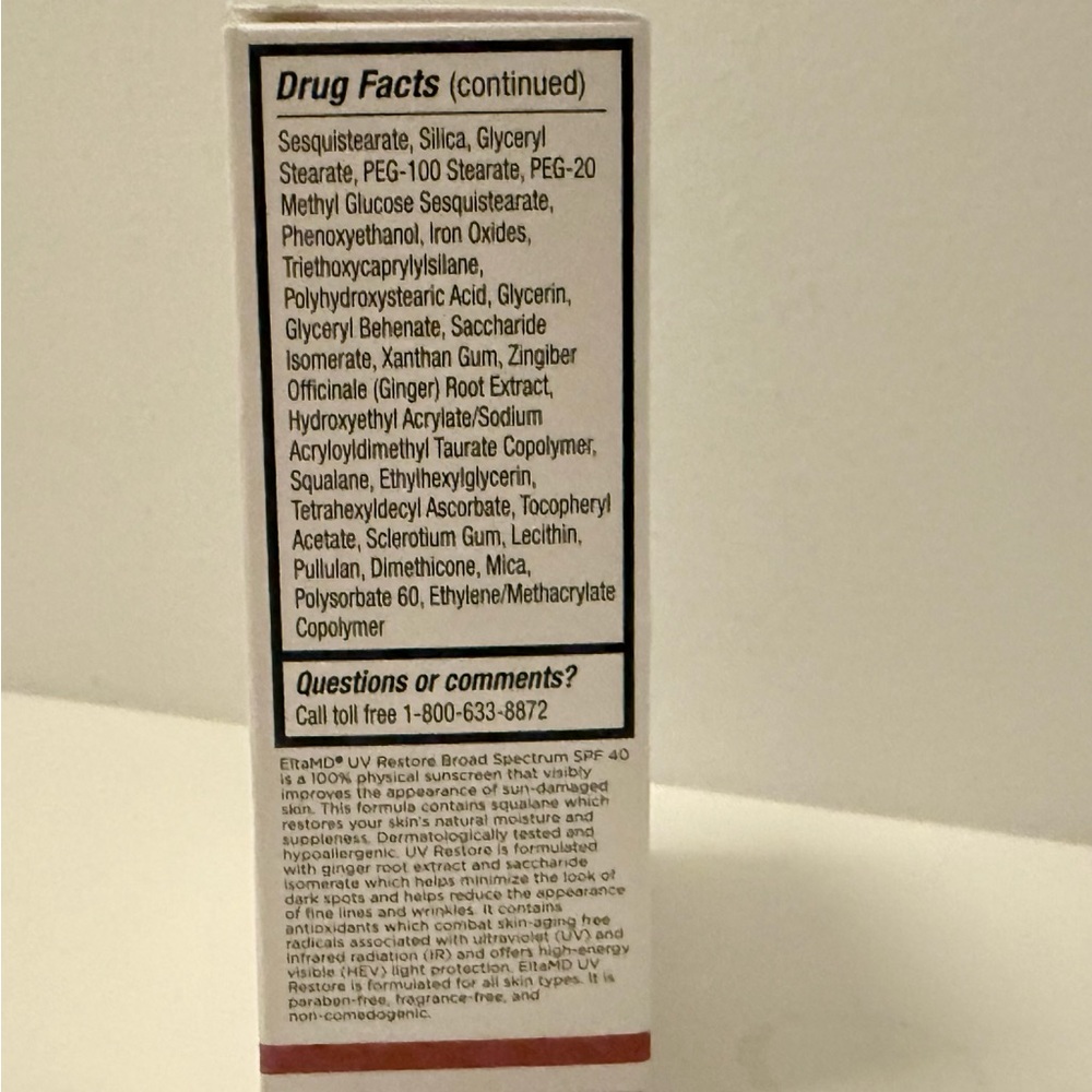 EltaMD Skincare UV Restore SPF 40 Tinted Face Sunscreen .5 oz Travel Size - Picture 3 of 7